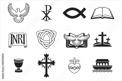 Christian Faith Symbols Icon Collection