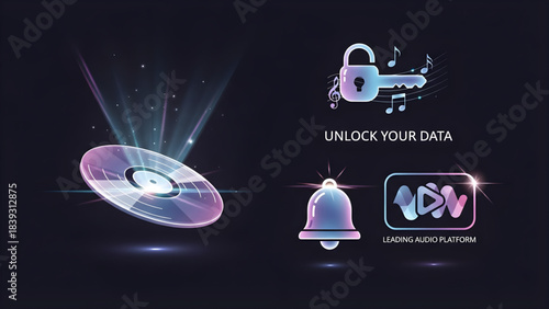 Digital Security and Unlocking Data with Audio Platform Technology