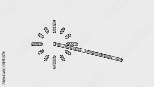 Magic Wand: A digitally crafted image of a sparkling wand with emanating star-like energy bursts. Enchanting and ethereal.