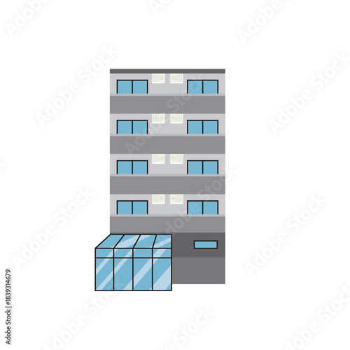 小規模なグレーのマンション