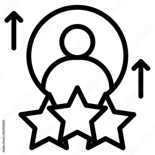 Talent outline icon vector design illustrator