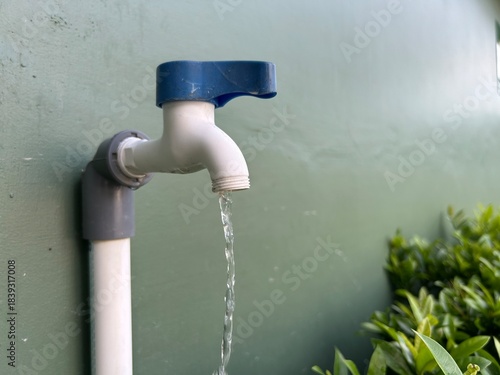 water flowing from a hose