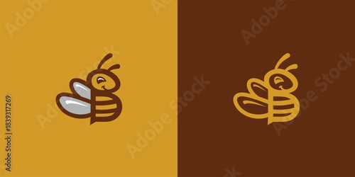 Honey bee mascot color variation