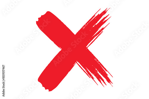 X black mark   in grunge style. Hand drawn crossed brush strokes. Crosshairs symbols in brush style with black ink splashes. Cross sign graphic symbol. Vector X mark , grunge graphic