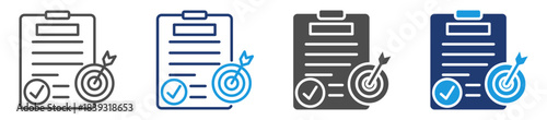 goal orientation icon sheet multiple style