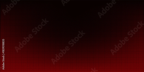 Abstract red circle dots wave pattern on black design modern technology background vector illustration.