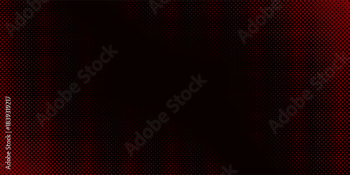 Abstract red circle dots wave pattern on black design modern technology background vector illustration.