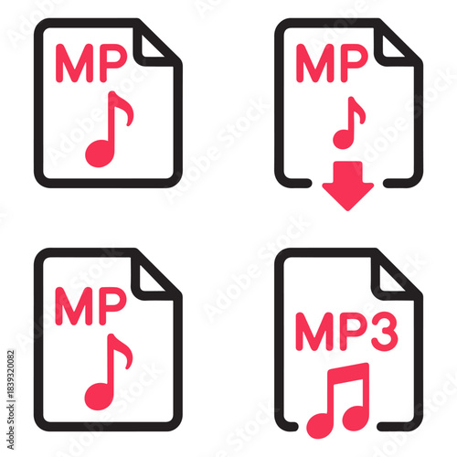 mp3 file download icon symbol