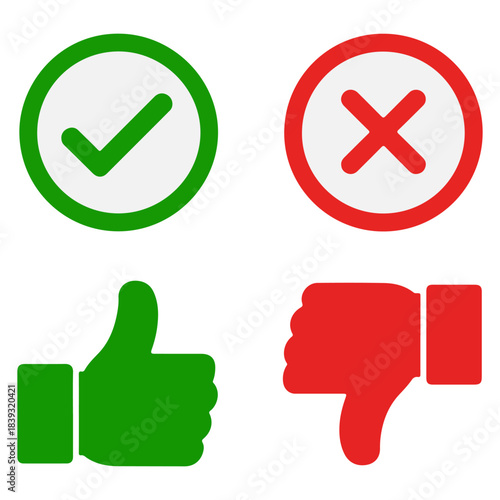 up down finger check cross icon