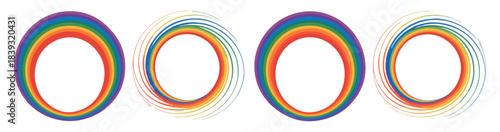 hand drawn circular sketch logo elements