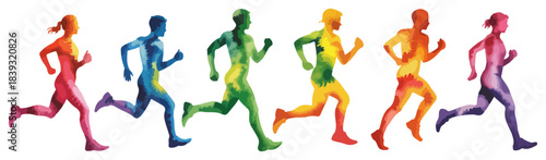 group runners active healthy lifestyle