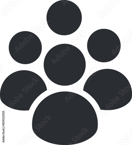 Black User or Profile Icon with Checkmark Vector