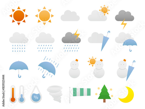 Scalable Vector Graphics (SVG) Collection for Weather Apps: Meteorological and Seasonal Icons