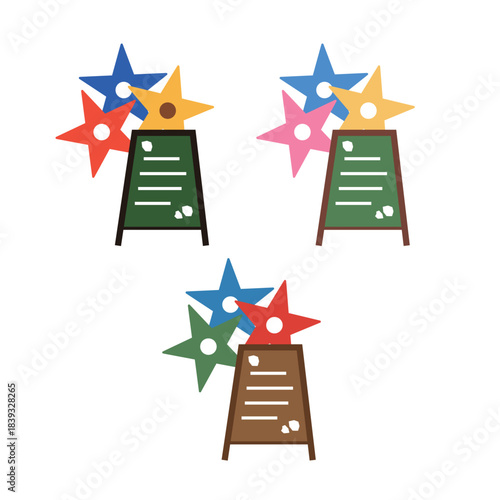 店の前の黒板看板