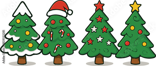 Cartoon Christmas Trees