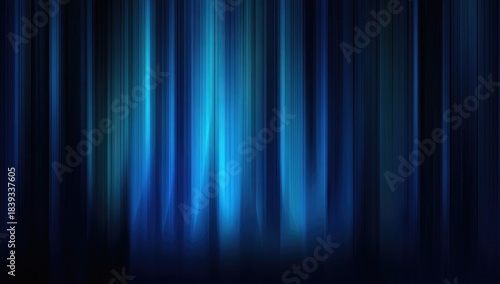 Abstract vertical bands of blue shades, transitioning from light to dark create a luminous, blurred, fluid effect