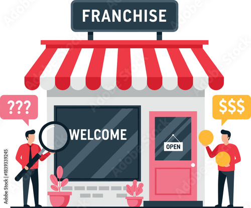 Franchise Business Opportunity Investment and Ownership Vector