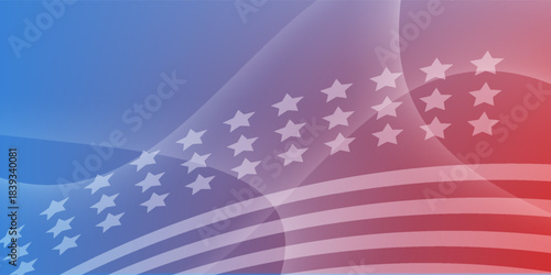 USA independence day abstract background with elements of the american flag in red and blue colors