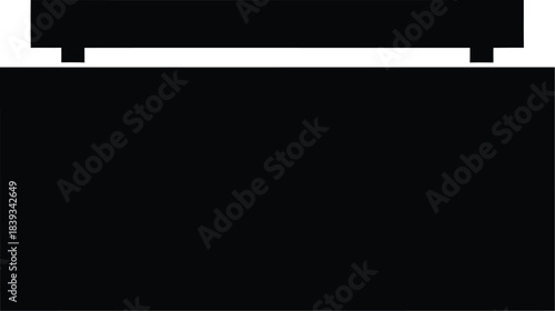 Simple modern nightstand vector icon, bedroom end table, minimalist furniture silhouette graphic