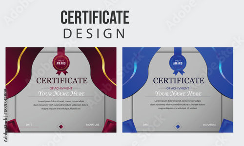 premium And Simple certificates award template or corporate design. For award, business, and education needs.