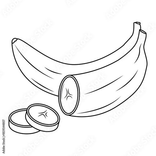 Cutaway Banana C Fruit