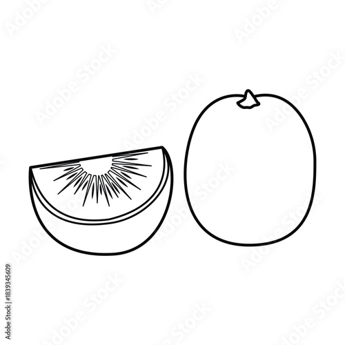 Cutaway Kiwi C Fruit