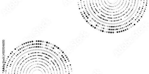 Dotted gradient vector illustration, white and black halftone background, horizontal seamless dotted lines, monochrome dots texture backdrop, retro effect. modern
