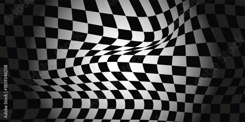 Vector design of a black and white chessboard  Classic Black White Checkerboard Pattern.
