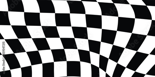 Vector design of a black and white chessboard  Classic Black White Checkerboard Pattern.