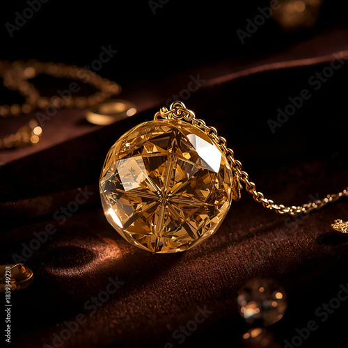 Radiant Gold Faceted Gem Necklace for Elegant Style