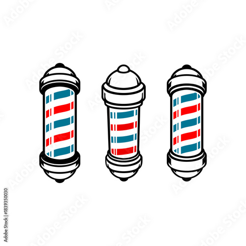 Three barbershop pole element design 