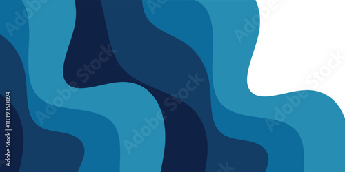 Sea waves layered vector background. poster, web, cover, flayer