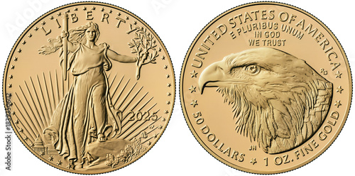 Foto american eagle gold one oz coin 2025