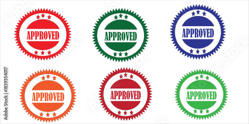 Approved Stamp and Official Approval Check Mark Illustration