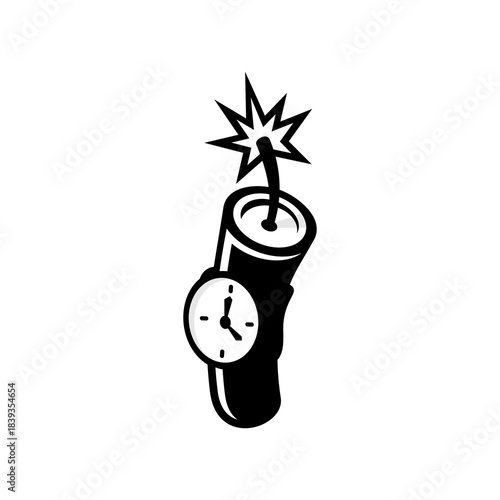 Time bomb, dynamite simple design 