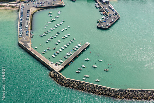 vue aérienne de Port-en-Bessin