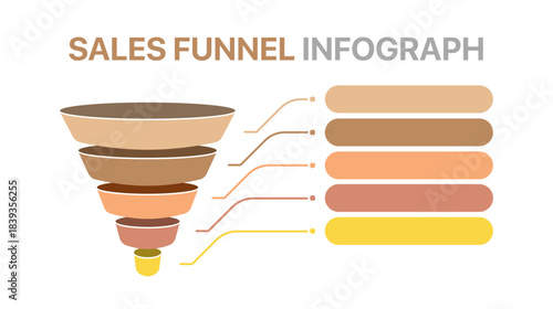 Marketing sales funnel infographic, layered conversion process diagram, lead generation funnel chart, business analysis workflow infographic, editable vector template