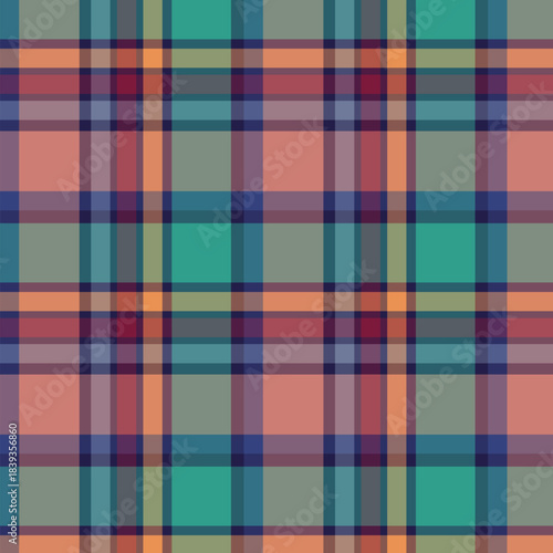 Bright Multicolor Plaid Pattern for Fabric and Wallpaper