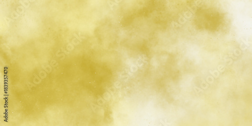 Painted light yellow, golden color wall background. Modern abstract pale yellow water color background. Soft cloudy texture . grunge paper background, inventory and copy space .
