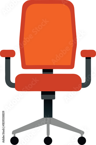 Modern Ergonomic Red Office Desk Chair with Wheels