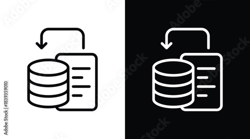 data Two-tone version in black and white background