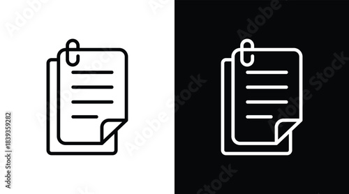 document Two-tone version in black and white background