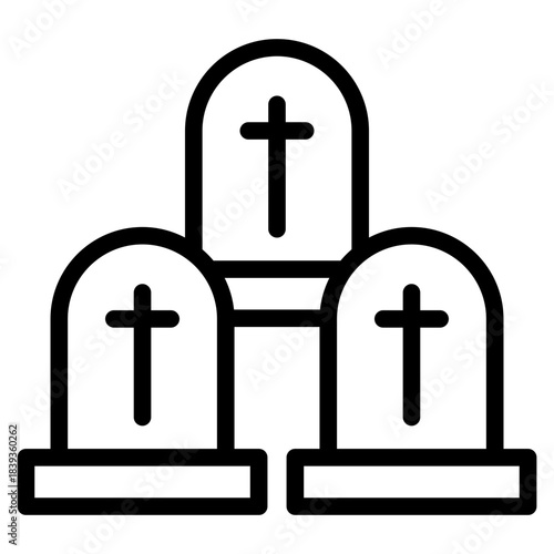 Funeral outline icon vector design illustrator