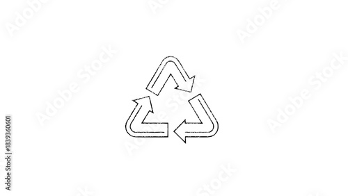 Recycling Symbol Icon, Eco-Friendly and Sustainability Concept, Waste Reduction and Circular Economy Symbol