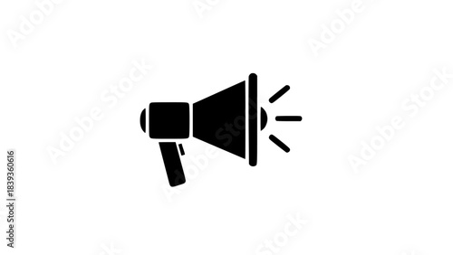 Megaphone Icon, Announcement and Marketing Concept