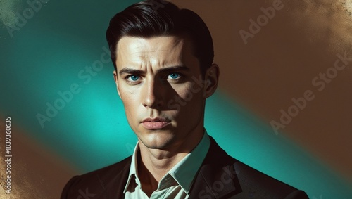 Wallpaper Mural portrait of a handsome young man Torontodigital.ca