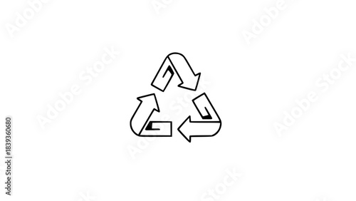 Recycling Symbol Icon, Eco-Friendly and Sustainability Concept, Waste Reduction and Circular Economy Symbol