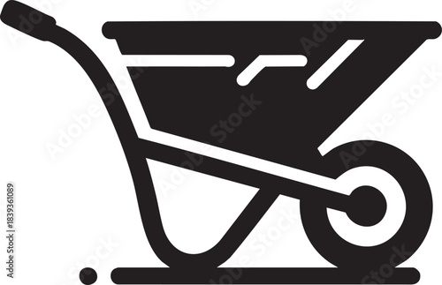 Wheelbarrow icon graphic