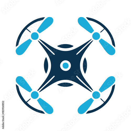 Quadcopter drone abstract technology Vector