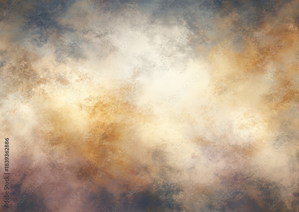Obraz premium Heavenly Canvas: An abstract display that transports viewers to a realm of boundless beauty. The scene captures the ethereal dance of light and shadow, with hues of gold.